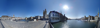 Zürich bridge mercator panorama